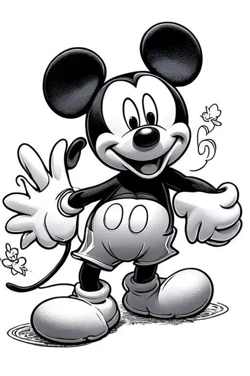 mickey mouse tattoo design idea
