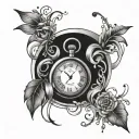 Time Work Kindness Energy Movement Life tattoo design idea