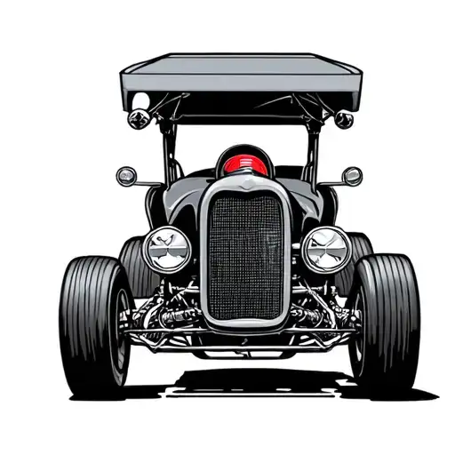 derby car 207 number tattoo design idea