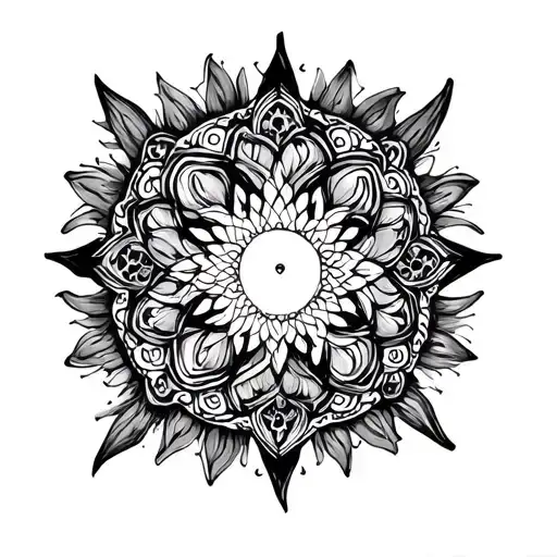 Gothic Mandala tattoo design idea