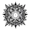 Gothic Mandala tattoo design idea