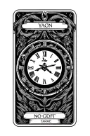 Tarot card featuring time tattoo design idea