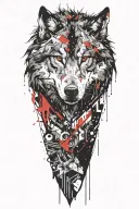 wolf tattoo design idea