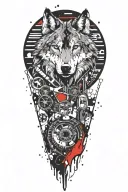 wolf tattoo design idea