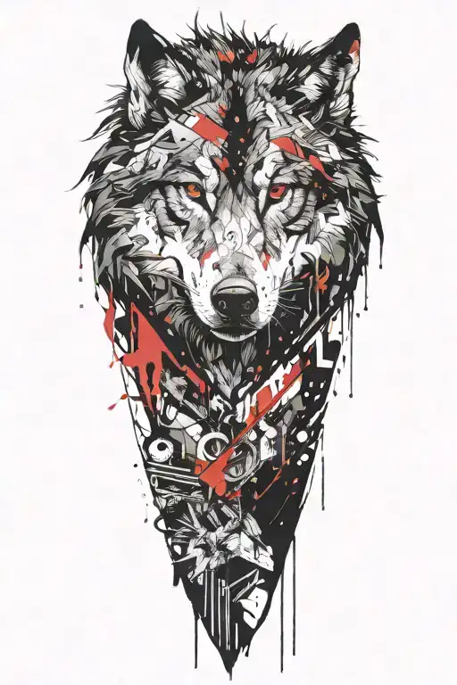 wolf tattoo design idea