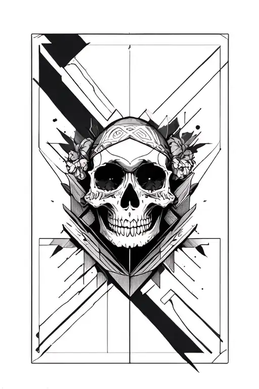 laugh now cry later skulls tattoo design idea