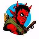 little hellboy tattoo design idea