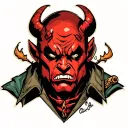 little hellboy tattoo design idea