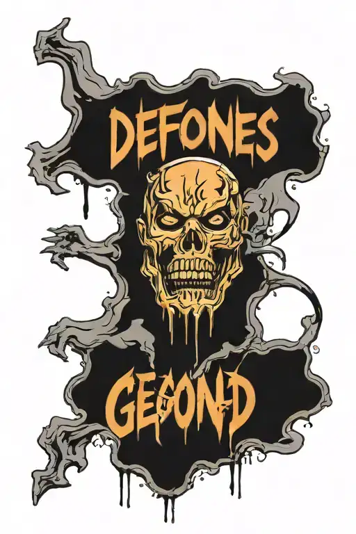 Deftones inspired with "Goon Squad" text tattoo design idea