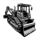 Bulldozer tattoo design idea