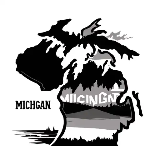 State Of Michigan tattoo design idea