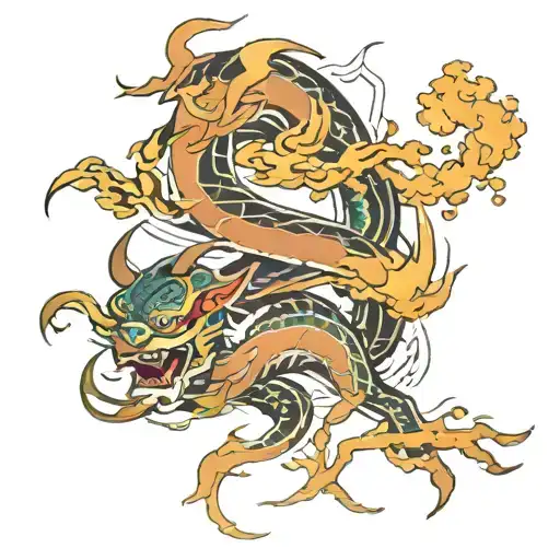 Kaizen Japanese Characters Combined Tattoo with lightning idea tattoo design idea