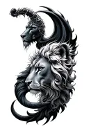 Aquarius And Leo tattoo design idea