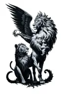Aquarius And Leo tattoo design idea
