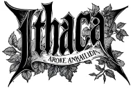 the word Ithaca in etch style tattoo tattoo design idea