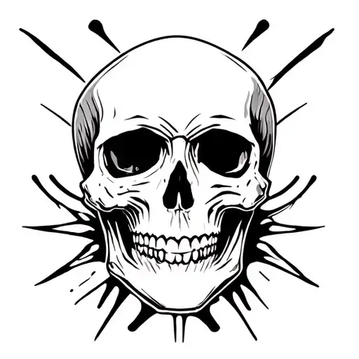 Skull Mysterious tattoo design idea
