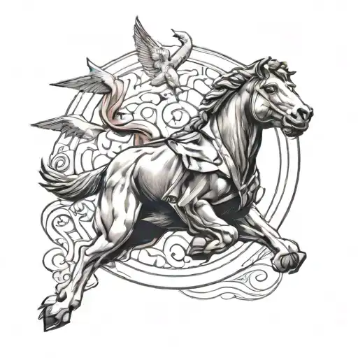 Inspired by the Sistine Chapel, Courage and Persistence. A tattoo which illustrates ambition and the desire for success. tattoo design idea