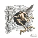 Inspired by the Sistine Chapel, Courage and Persistence. A tattoo which illustrates ambition and the desire for success. tattoo design idea