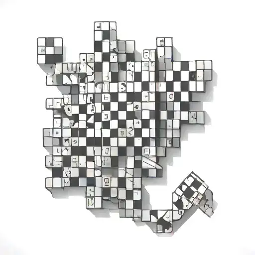 Crossword Puzzle tattoo design idea