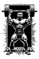 powerlifting forever  tattoo design idea