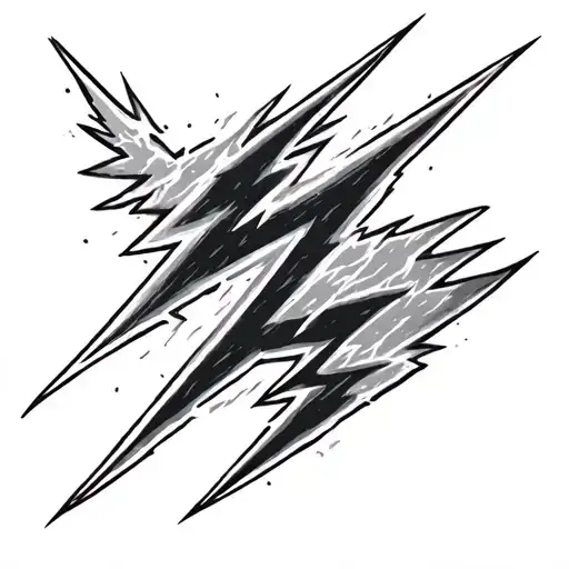 thunder lightning tattoo design idea