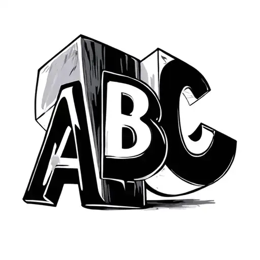 Abc Blocks tattoo design idea