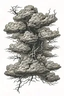 dark clouds tattoo design idea