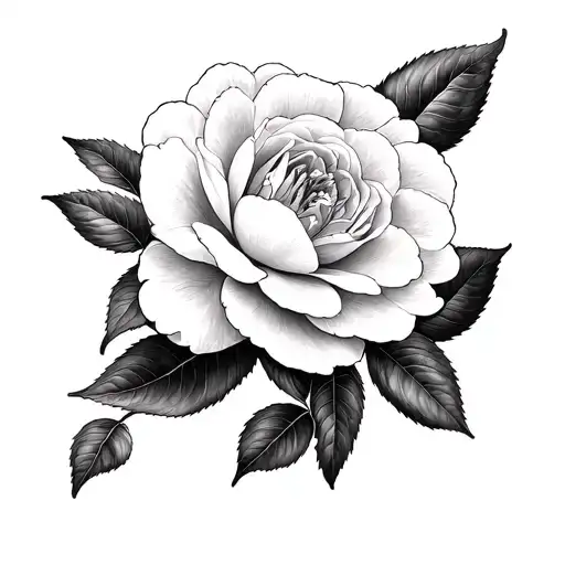 Camellia tattoo design idea