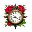 Alice In Wonderland Clock tattoo design idea