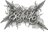 The word scratch   tattoo design idea