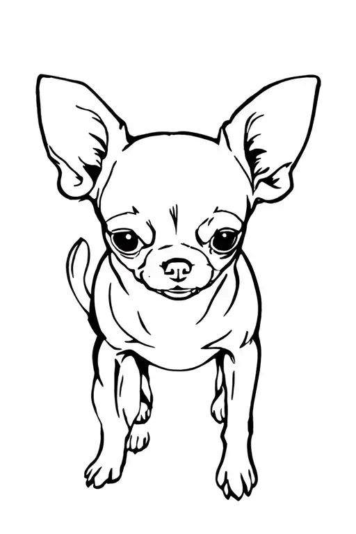 Chihuahua Dog tattoo design idea