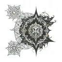 sacred geometry Hinduism kali maa tattoo design idea