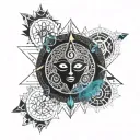 sacred geometry Hinduism kali maa tattoo design idea