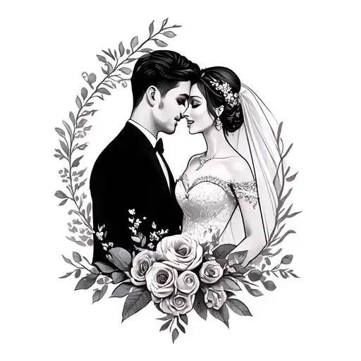 Wedding Anniversary tattoo design idea