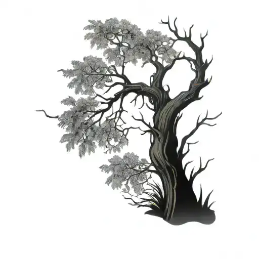 Cover Up Nature Patterns swamp tattoo design idea