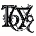 1977 Roman Numerals tattoo design idea