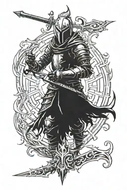 Dark Souls 3 soul of cinder tattoo design idea
