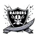 Raiders shield engraved tattoo design idea