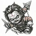 chucky child tattoo design idea
