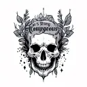 be strong and courageous  tattoo design idea