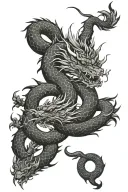 The Ouroboros dragon tattoo design idea