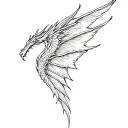 dragon wing tattoo design idea