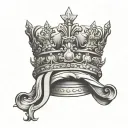 Simple Capital J with Kings Crown tattoo design idea