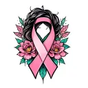 breast cancer awareness tattoo design idea