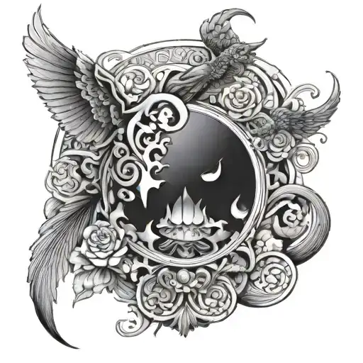 Fortune helps the strong tattoo design idea