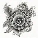 Fortune helps the strong tattoo design idea