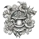 Fortune helps the strong tattoo design idea