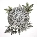 Mayan calendar tattoo design idea