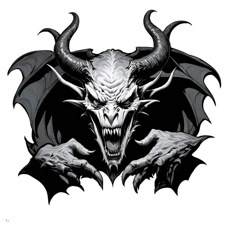 demon in theseal tattoo design idea