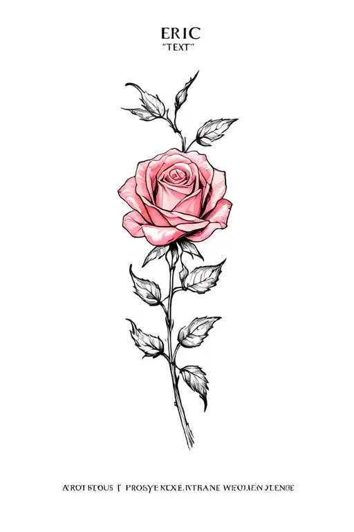 "Eric " rose tattoo design idea